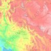 Mapa topográfico Arizona, altitude, relevo