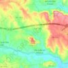 Mapa topográfico São João da Ribeira, altitude, relevo