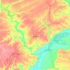 Mapa topográfico Schuyler County, altitude, relevo