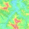Mapa topográfico Uhart-Mixe, altitude, relevo