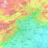 Mapa topográfico Beijing, altitude, relevo