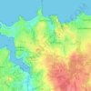 Mapa topográfico Saint-Lunaire, altitude, relevo