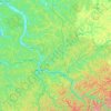 Mapa topográfico Kanawha River, altitude, relevo