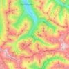 Mapa topográfico Bad Gastein, altitude, relevo