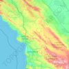 Mapa topográfico San Luis Obispo County, altitude, relevo