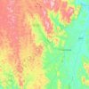 Mapa topográfico Nova Canaã, altitude, relevo