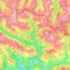 Mapa topográfico Bielsa, altitude, relevo