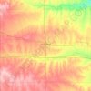 Mapa topográfico Rush County, altitude, relevo
