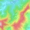Mapa topográfico Sarzedo, altitude, relevo