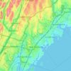 Mapa topográfico City of New Rochelle, altitude, relevo