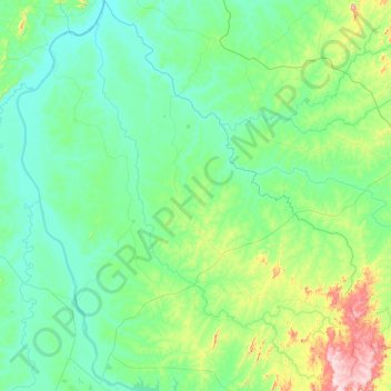 Mapa topográfico São Valério, altitude, relevo