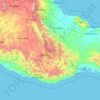 Mapa topográfico Oaxaca, altitude, relevo