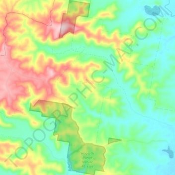 Mapa topográfico Hogarth Range Nature Reserve, altitude, relevo