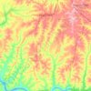 Mapa topográfico Pirapozinho, altitude, relevo