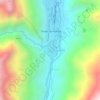 Mapa topográfico Chavin Archaeological Site, altitude, relevo
