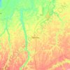 Mapa topográfico Tailândia, altitude, relevo