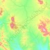 Mapa topográfico Cananea, altitude, relevo