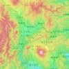 Mapa topográfico Prefeitura de Yamanashi, altitude, relevo