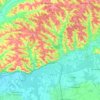 Mapa topográfico Moissac, altitude, relevo