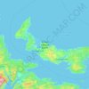 Mapa topográfico Isla del Príncipe Eduardo, altitude, relevo