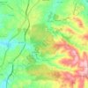 Mapa topográfico Colmeias, altitude, relevo