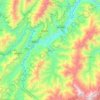 Mapa topográfico Meluri, altitude, relevo