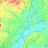 Mapa topográfico Salford Priors CP, altitude, relevo