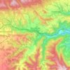 Mapa topográfico Aguilar de Segarra, altitude, relevo