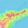 Mapa topográfico Parque Rural de Anaga, altitude, relevo