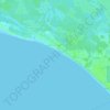 Mapa topográfico Mexico Beach, altitude, relevo
