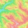 Mapa topográfico Ceillac, altitude, relevo