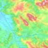 Mapa topográfico Montjoie-en-Couserans, altitude, relevo