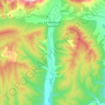 Mapa topográfico La Vecilla, altitude, relevo