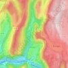 Mapa topográfico Oncieu, altitude, relevo