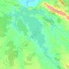 Mapa topográfico Alange, altitude, relevo