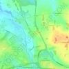 Mapa topográfico Fornham St Martin, altitude, relevo