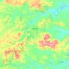 Mapa topográfico Rubiataba, altitude, relevo
