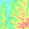 Mapa topográfico Monblanc, altitude, relevo