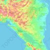 Mapa topográfico Nicarágua, altitude, relevo