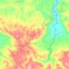 Mapa topográfico Lares, altitude, relevo