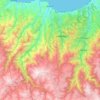 Mapa topográfico Araklı, altitude, relevo