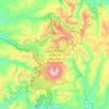 Mapa topográfico Mount Saint Helens National Volcanic Monument, altitude, relevo