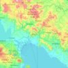 Mapa topográfico Boaco, altitude, relevo