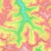 Mapa topográfico Gèdre, altitude, relevo