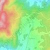 Mapa topográfico Fojo Lobal, altitude, relevo