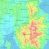 Mapa topográfico Davao de Oro, altitude, relevo