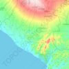Mapa topográfico Diriamba (Municipio), altitude, relevo