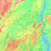 Mapa topográfico Orange County, altitude, relevo