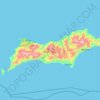 Mapa topográfico Pulau Wetar, altitude, relevo