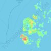 Mapa topográfico Orkney Islands, altitude, relevo